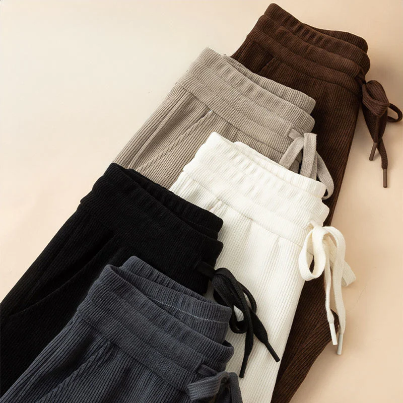 Pantaloni a gamba larga in cotone con tasche, colore puro, da donna , Buddha Stones - Image 20