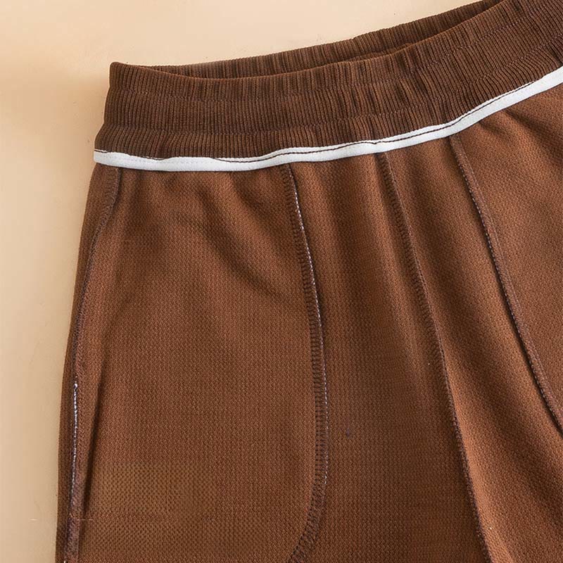 Pantaloni a gamba larga in cotone con tasche, colore puro, da donna , Buddha Stones - Image 7