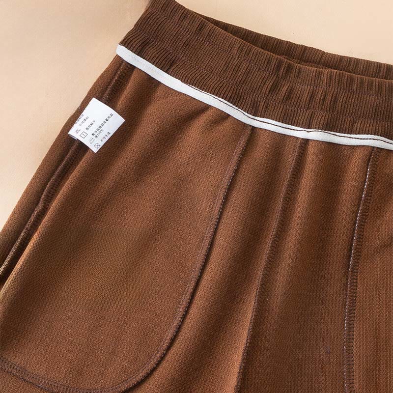 Pantaloni a gamba larga in cotone con tasche, colore puro, da donna , Buddha Stones - Image 8