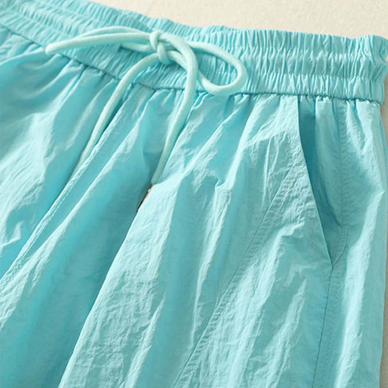 Pantaloni Buddha Stones Summer Vintage con coulisse e polsini con tasche - Image 23