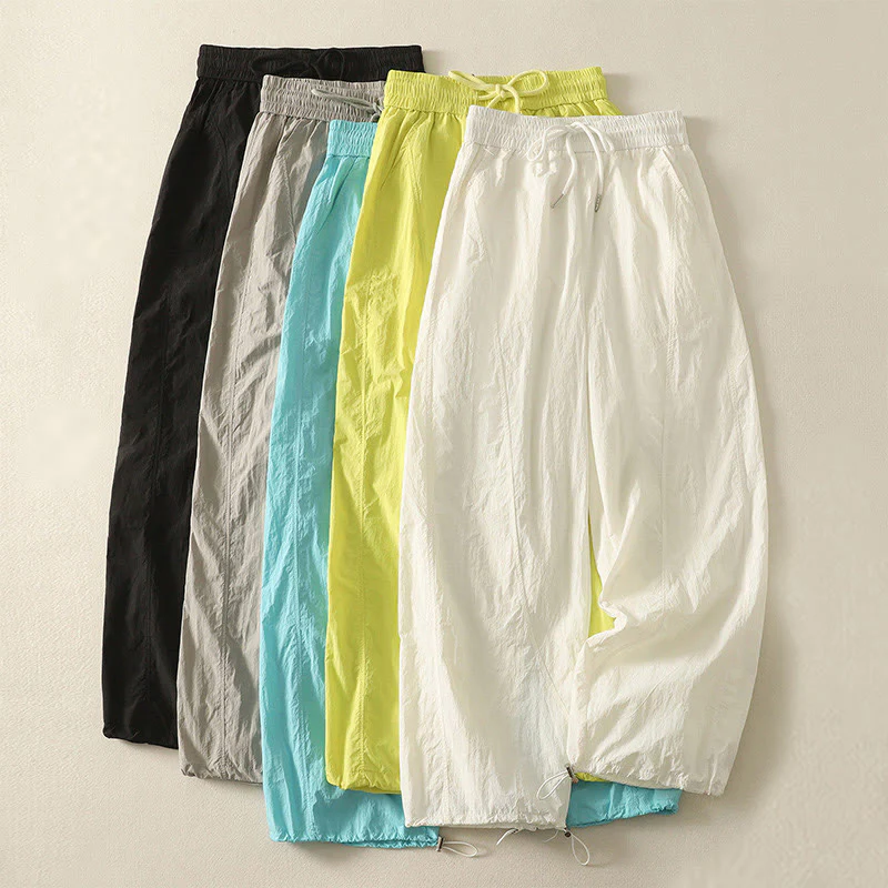 Pantaloni Buddha Stones Summer Vintage con coulisse e polsini con tasche - Image 34