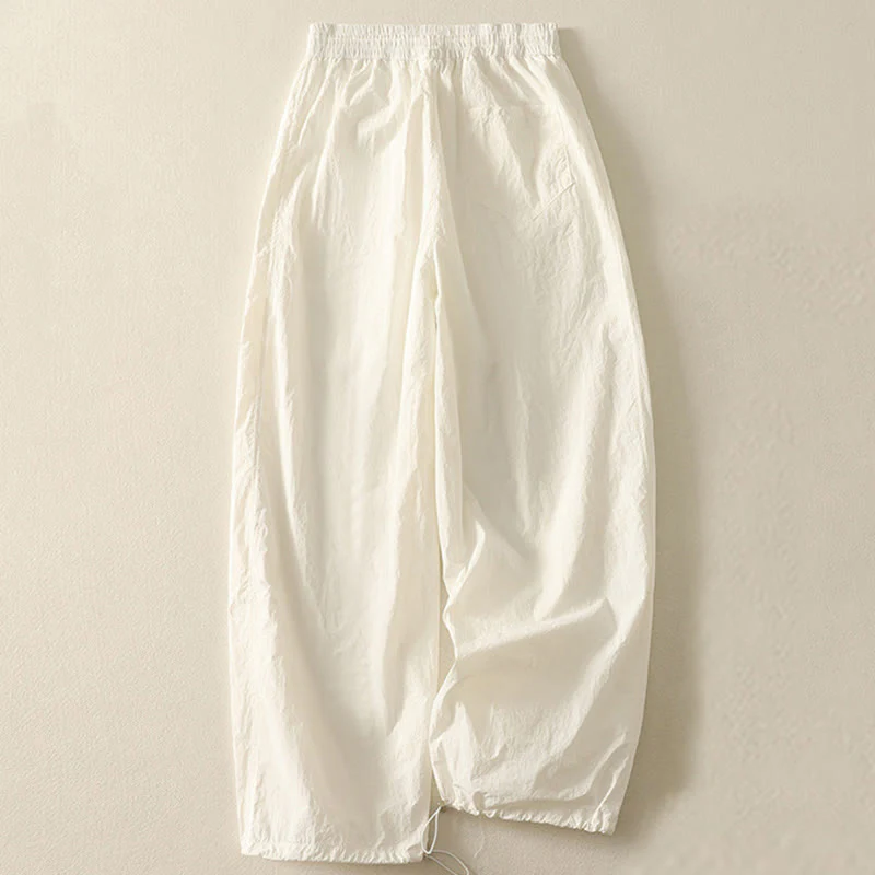 Pantaloni Buddha Stones Summer Vintage con coulisse e polsini con tasche - Image 7