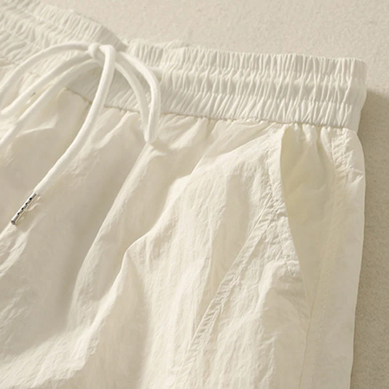Pantaloni Buddha Stones Summer Vintage con coulisse e polsini con tasche - Image 9
