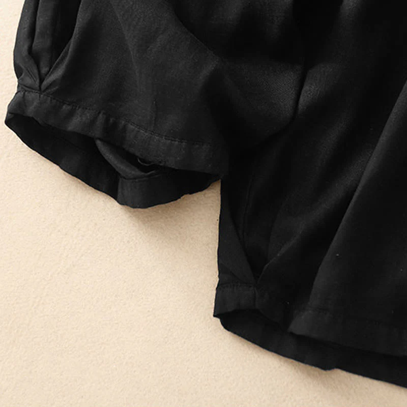Pantaloni Capri Harem da donna in cotone con elastico in vita, modello Buddha Stones , con tasche - Image 16