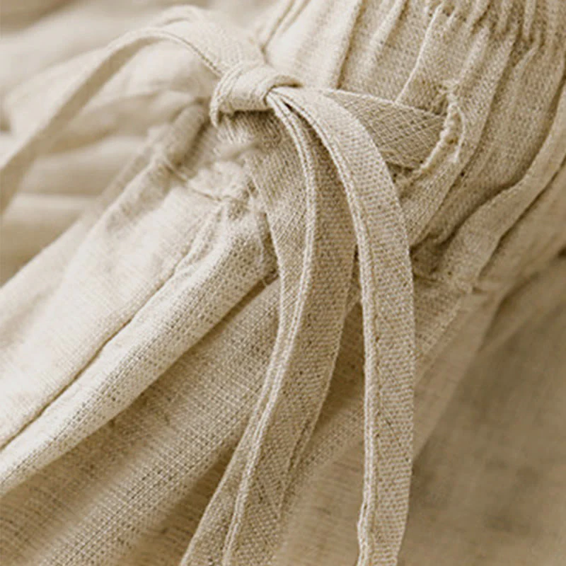 Pantaloni Capri Harem da donna in cotone con elastico in vita, modello Buddha Stones , con tasche - Image 3