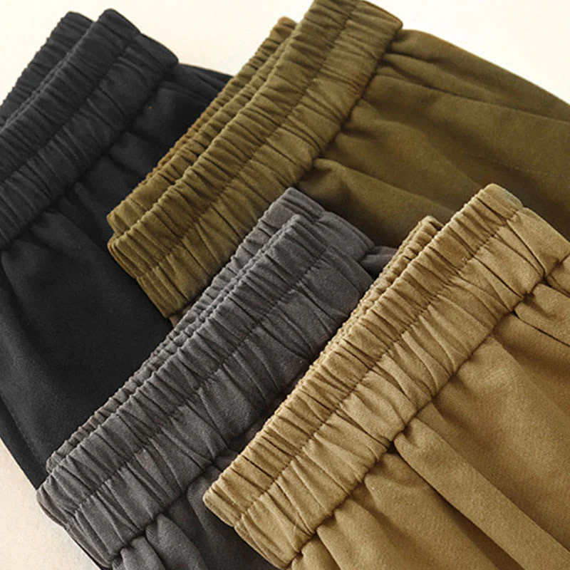 Pantaloni casual da donna in cotone e poliestere con bottoni automatici e tasche Buddha Stones - Image 16