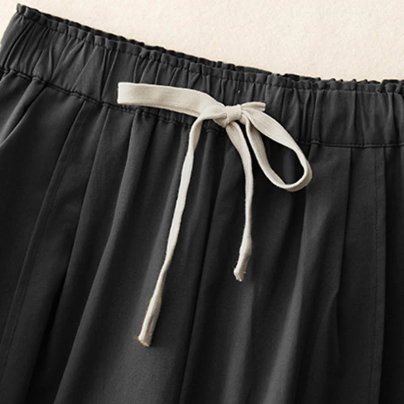 Pantaloni casual da donna in cotone e poliestere con tasche Buddha Stones - Image 16