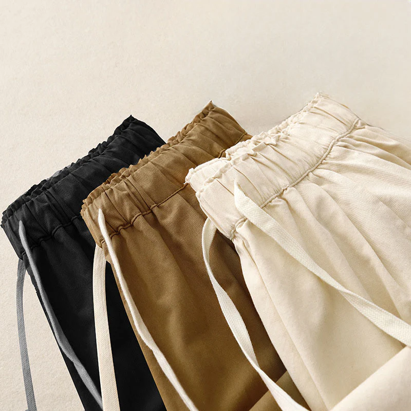 Pantaloni casual da donna in cotone e poliestere con tasche Buddha Stones - Image 20