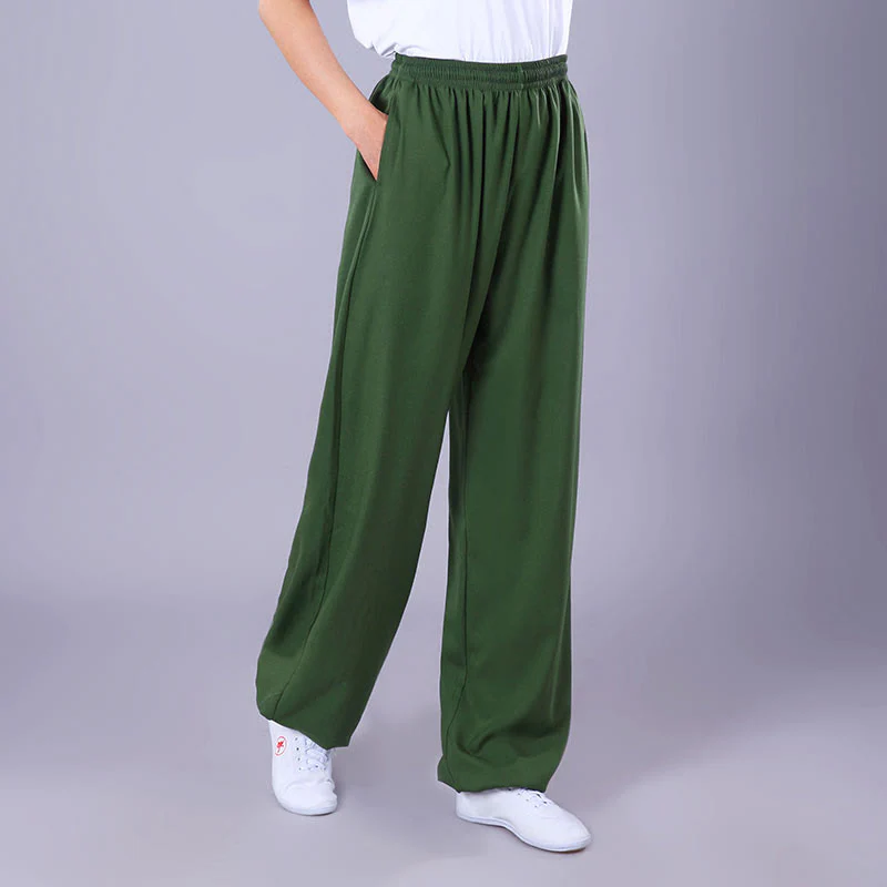 Pantaloni da allenamento in Buddha Stones e lino traspirante con tasche, unisex, estivi, elastici in vita, per Tai Chi e Qigong - Image 19