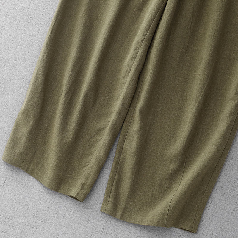 Pantaloni da donna Buddha Stones Casual Plain Rope in cotone, lunghezza 7-8, con tasche - Image 8