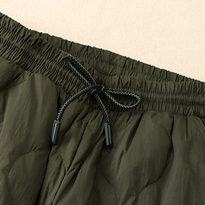 Pantaloni da donna caldi con tasche e linee curve invernali Buddha Stones alla caviglia - Image 15