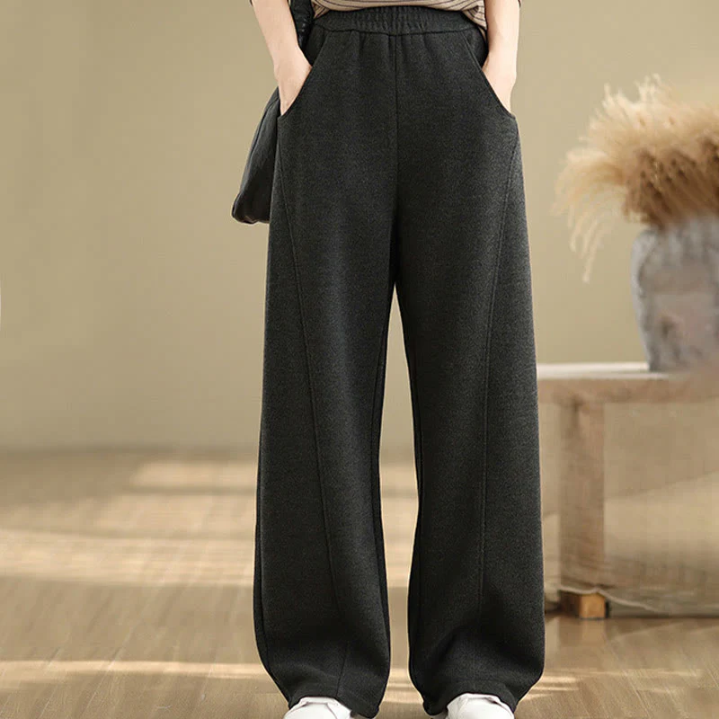 Pantaloni da donna casual in poliestere con gamba dritta e tasche , Buddha Stones