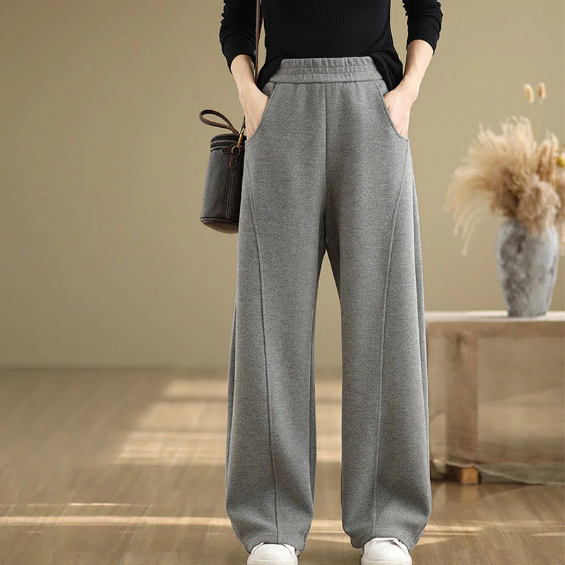 Pantaloni da donna casual in poliestere con gamba dritta e tasche , Buddha Stones - Image 7