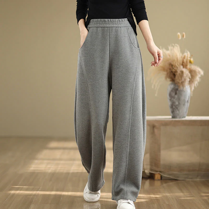 Pantaloni da donna casual in poliestere con gamba dritta e tasche , Buddha Stones - Image 9