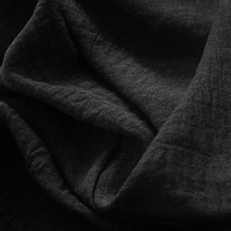 Pantaloni da donna in cotone a gamba larga con tasche, modello Buddha Stones, casual, estivi, con lacci e texture. - Image 11