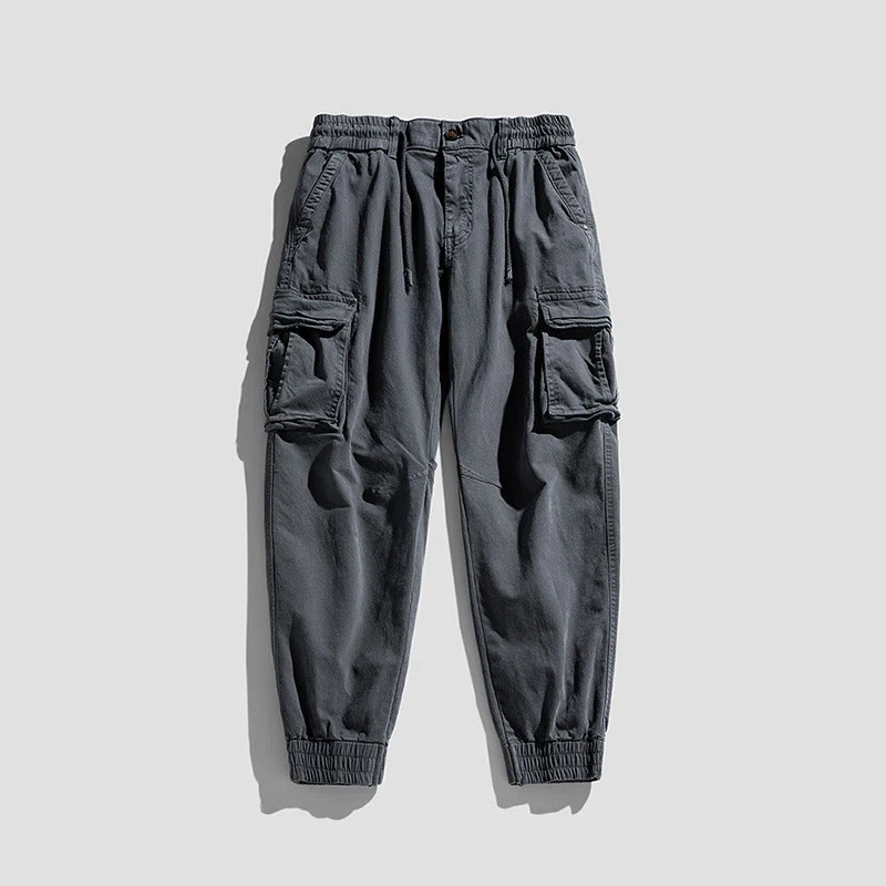 Pantaloni da uomo affusolati con tasche, polsini elastici estivi in cotone Buddha Stones - Image 10
