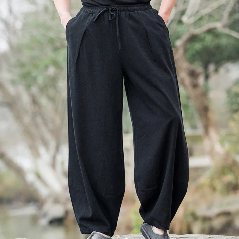Pantaloni casual da uomo Buddha Stones con tasche