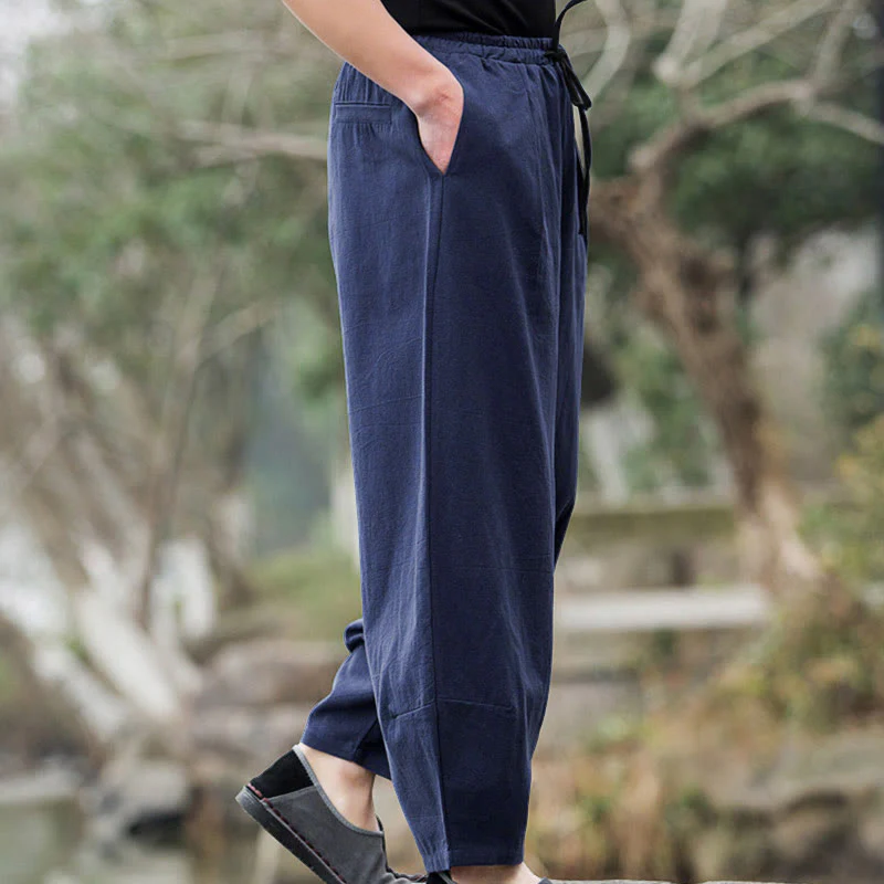 Pantaloni casual da uomo Buddha Stones con tasche - Image 8