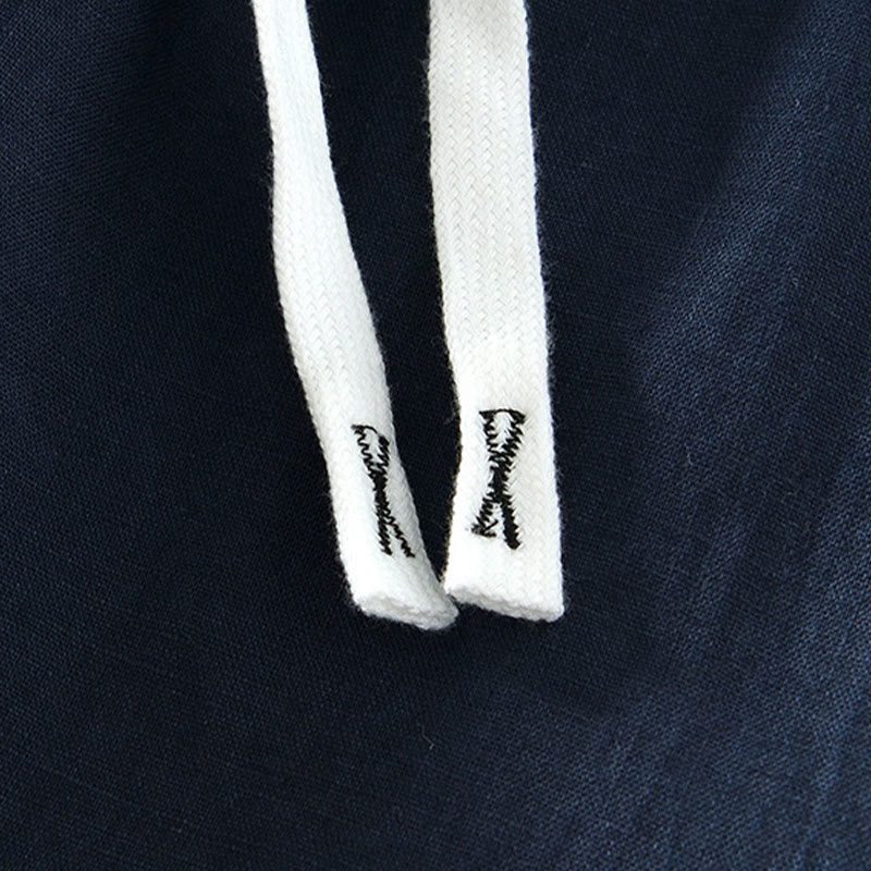 Pantaloni da uomo in lino alla caviglia con coulisse e elastico in vita, modello Buddha Stones Fall Solid, con tasche - Image 21