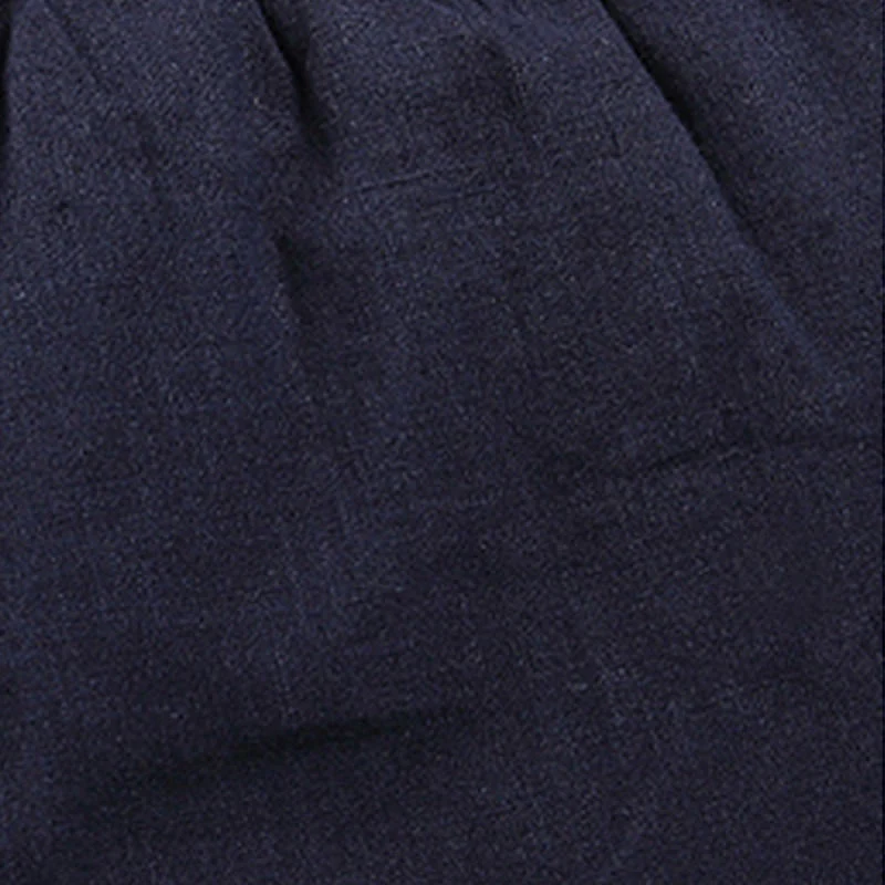 Pantaloni da uomo invernali in lino con coulisse e fodera in pile Buddha Stones con tasche - Image 7