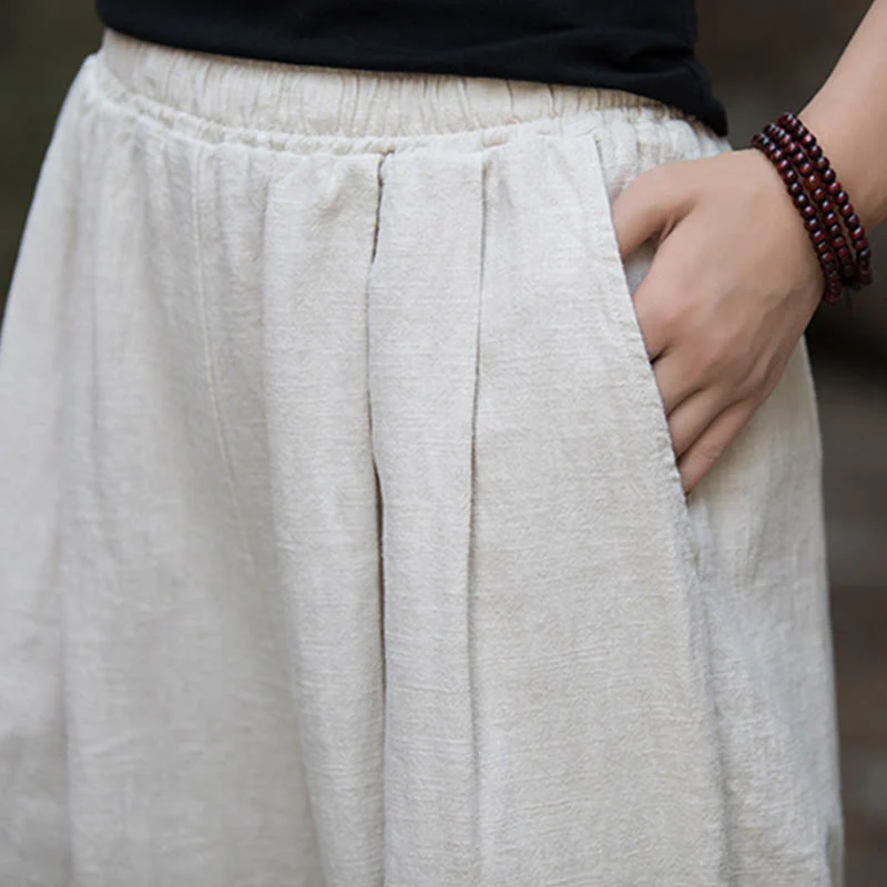 Pantaloni da yoga casual da donna con tasche e gamba larga retrò Buddha Stones - Image 14