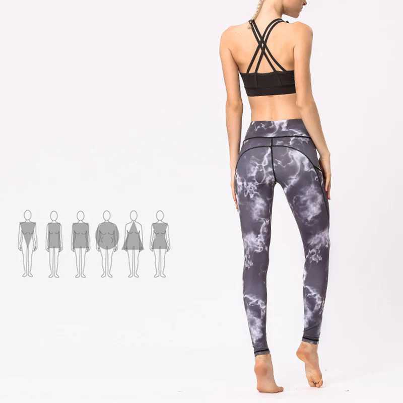 Pantaloni da yoga da donna con stampa colorata Buddha Stones Leggings sportivi da fitness - Image 11