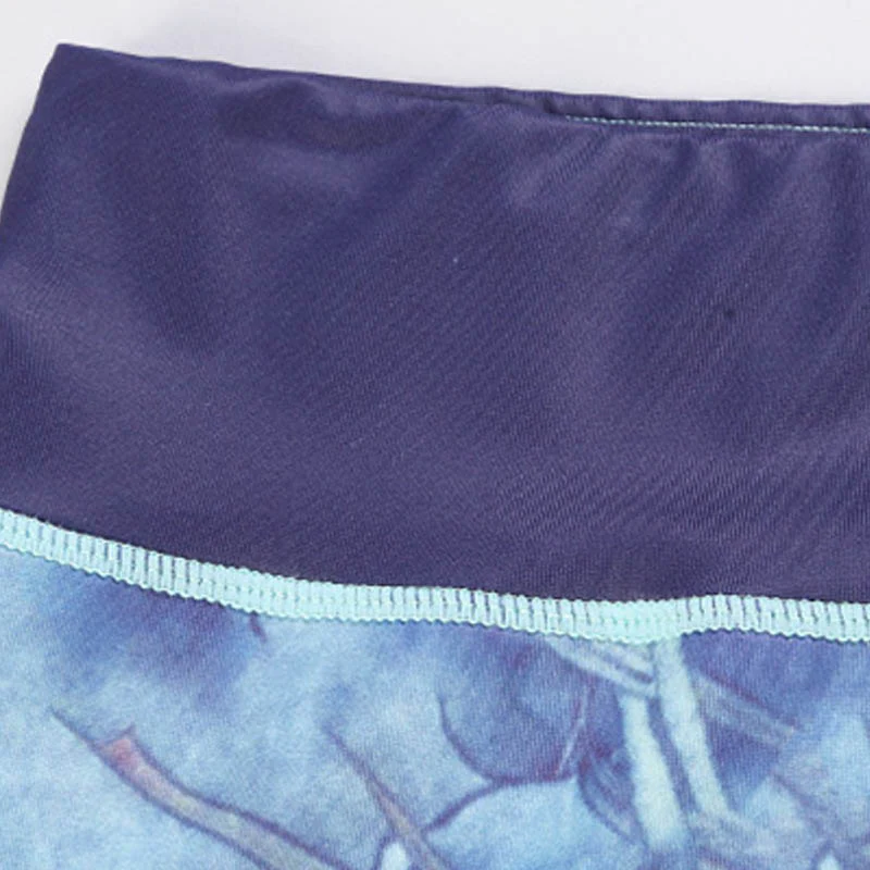 Pantaloni da yoga sportivi da donna con stampa di fiori di loto Buddha Stones - Image 16