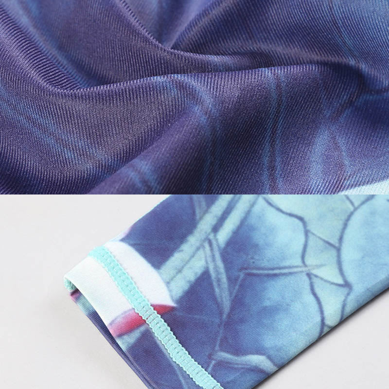 Pantaloni da yoga sportivi da donna con stampa di fiori di loto Buddha Stones - Image 18