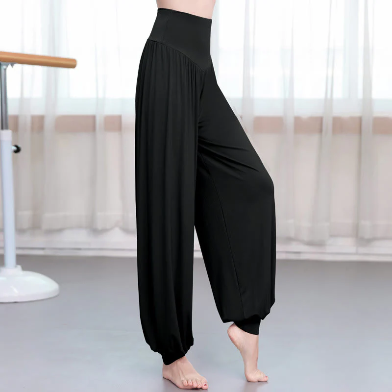 Pantaloni harem da danza yoga in modal tinta unita Buddha Stones