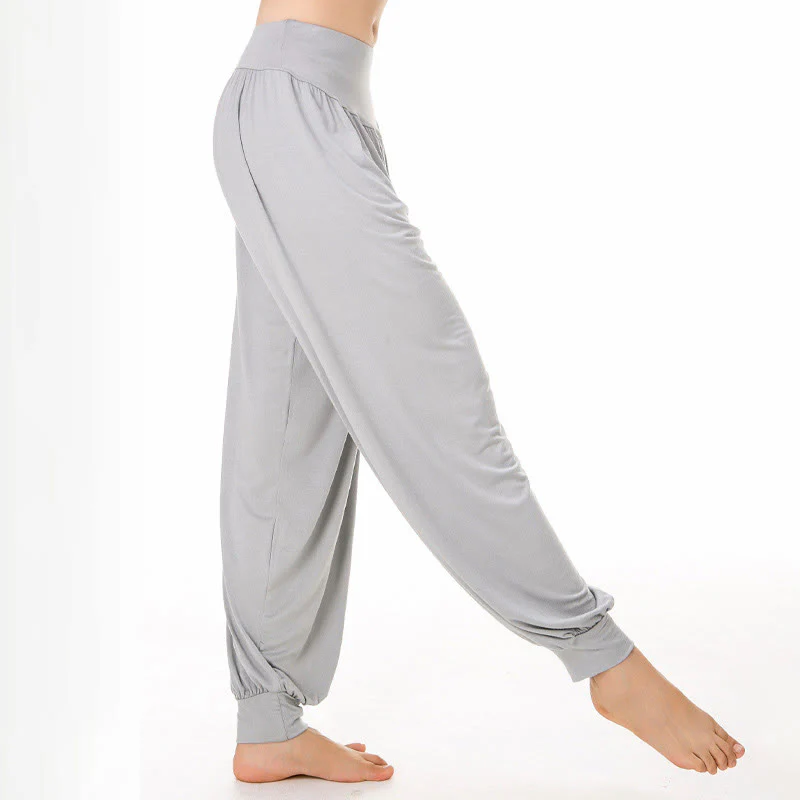 Pantaloni harem da danza yoga in modal tinta unita Buddha Stones - Image 10