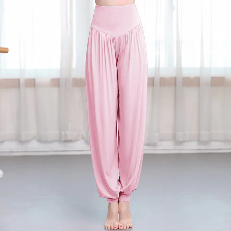 Pantaloni harem da danza yoga in modal tinta unita Buddha Stones - Image 11