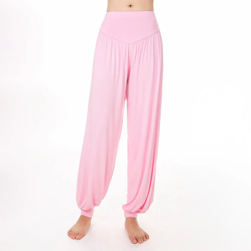 Pantaloni harem da danza yoga in modal tinta unita Buddha Stones - Image 12