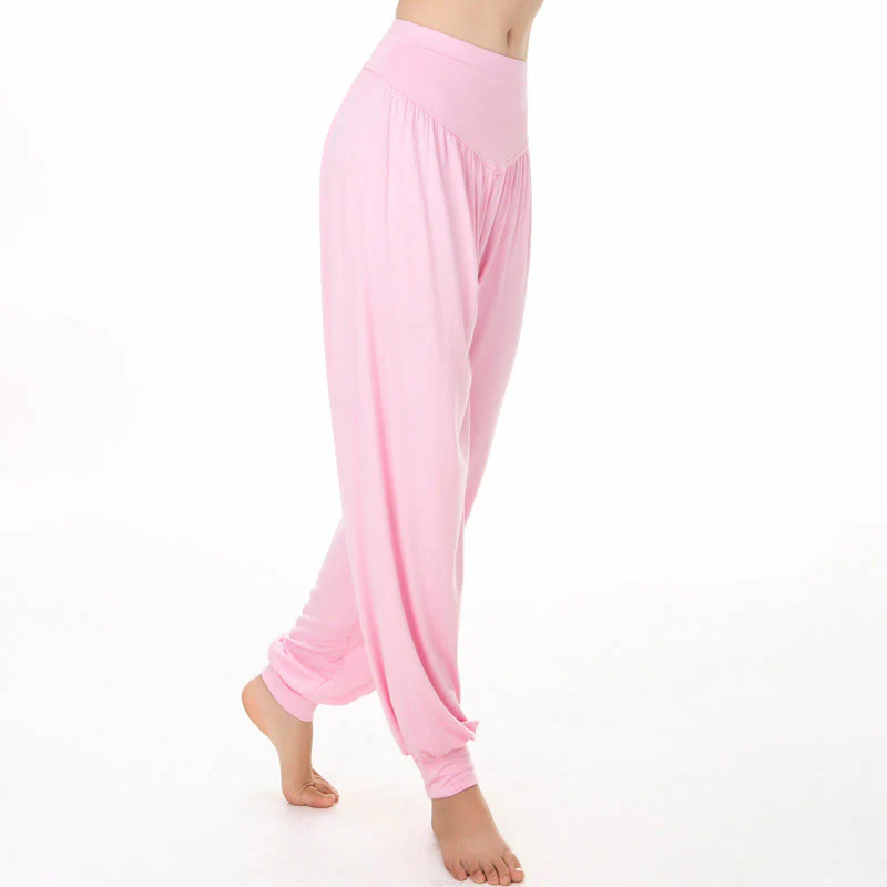 Pantaloni harem da danza yoga in modal tinta unita Buddha Stones - Image 13