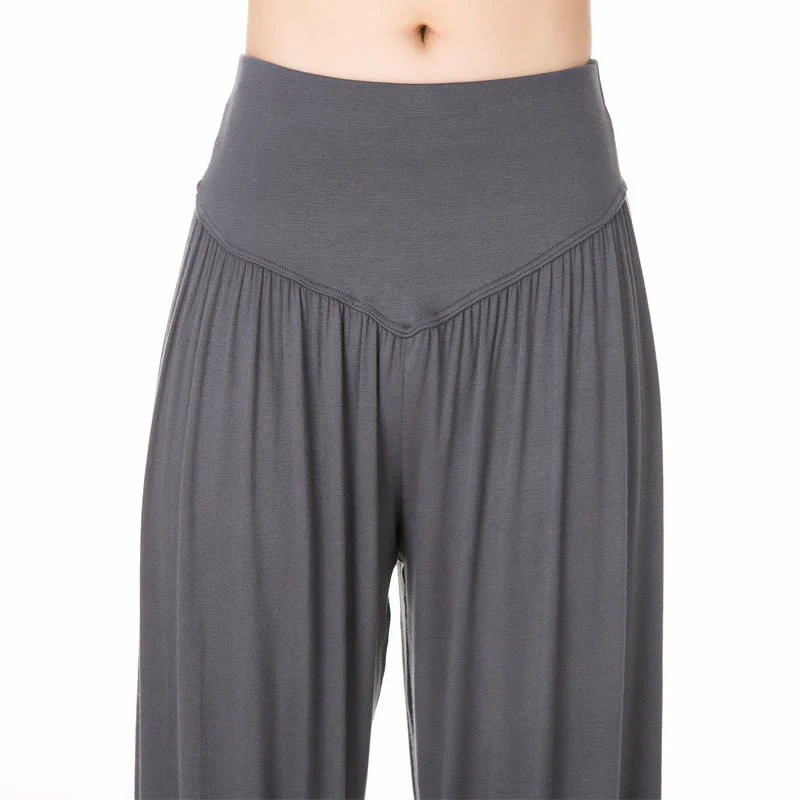 Pantaloni harem da danza yoga in modal tinta unita Buddha Stones - Image 15