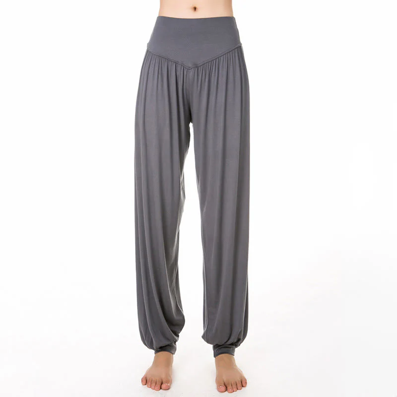 Pantaloni harem da danza yoga in modal tinta unita Buddha Stones - Image 17
