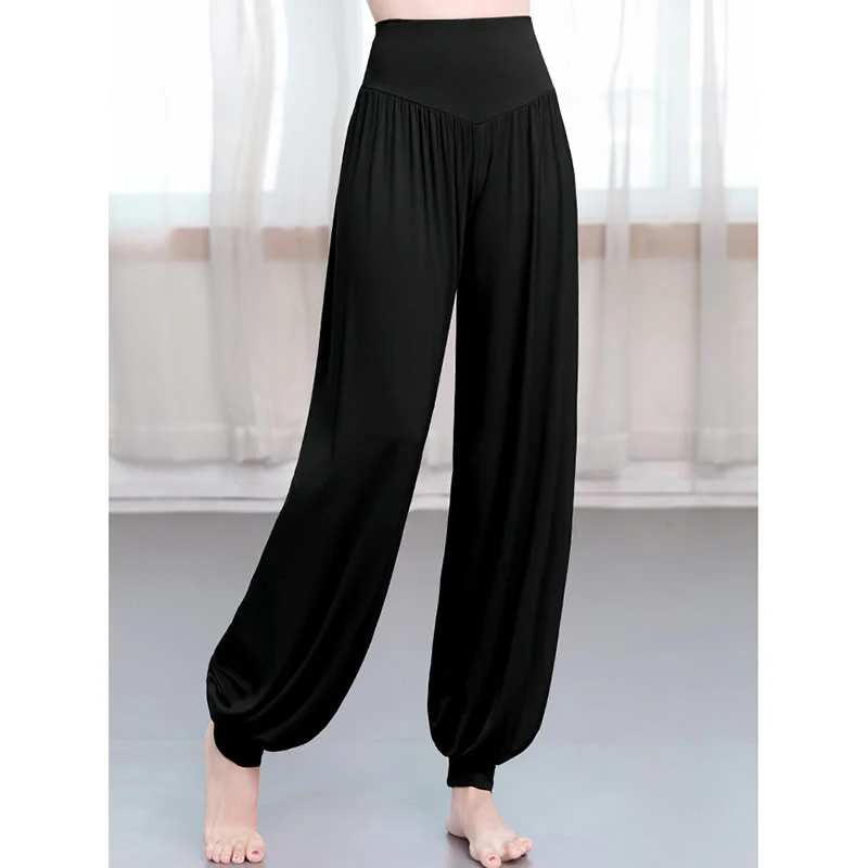 Pantaloni harem da danza yoga in modal tinta unita Buddha Stones - Image 2