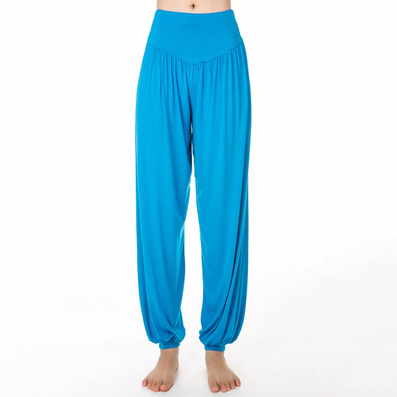 Pantaloni harem da danza yoga in modal tinta unita Buddha Stones - Image 20