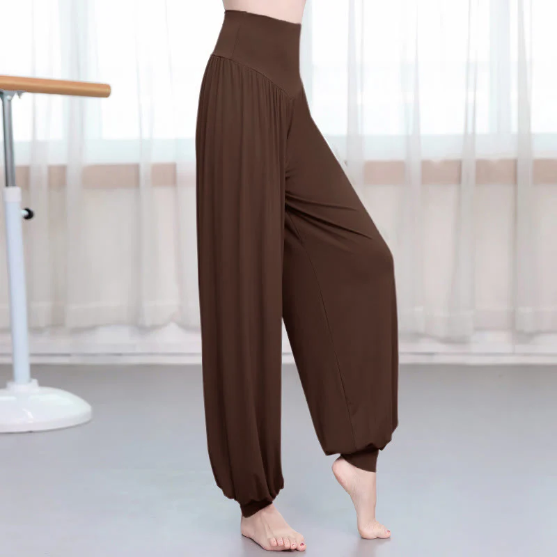 Pantaloni harem da danza yoga in modal tinta unita Buddha Stones - Image 21