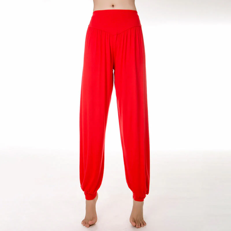 Pantaloni harem da danza yoga in modal tinta unita Buddha Stones - Image 27