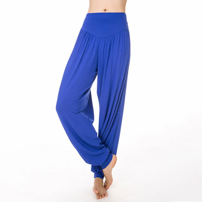 Pantaloni harem da danza yoga in modal tinta unita Buddha Stones - Image 28