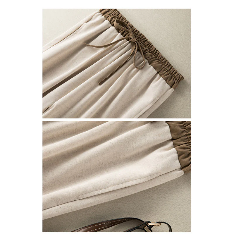 Pantaloni harem da donna in cotone con coulisse e tasche Buddha Stones - Image 6