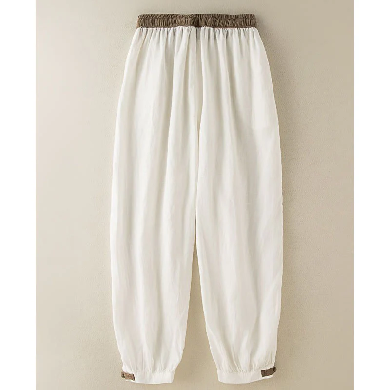 Pantaloni harem da donna in cotone con coulisse e tasche Buddha Stones - Image 9