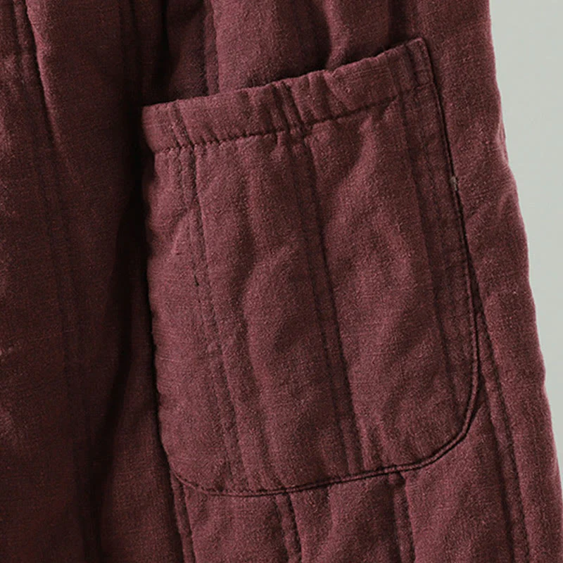 Pantaloni harem da donna in cotone con elastico in vita e tasche, modello Buddha Stones Daily Plain Coulisse Design - Image 13