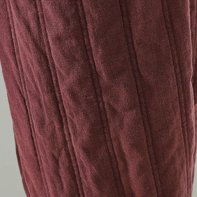 Pantaloni harem da donna in cotone con elastico in vita e tasche, modello Buddha Stones Daily Plain Coulisse Design - Image 14