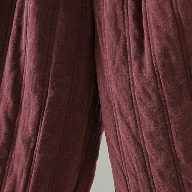 Pantaloni harem da donna in cotone con elastico in vita e tasche, modello Buddha Stones Daily Plain Coulisse Design - Image 15