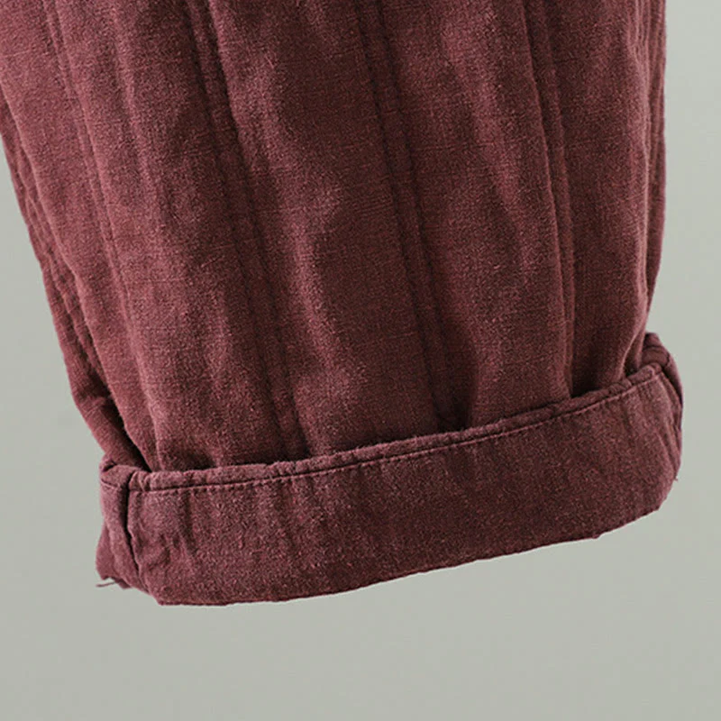 Pantaloni harem da donna in cotone con elastico in vita e tasche, modello Buddha Stones Daily Plain Coulisse Design - Image 16