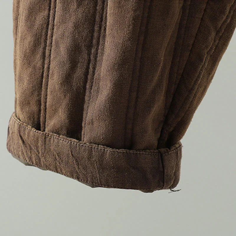 Pantaloni harem da donna in cotone con elastico in vita e tasche, modello Buddha Stones Daily Plain Coulisse Design - Image 5