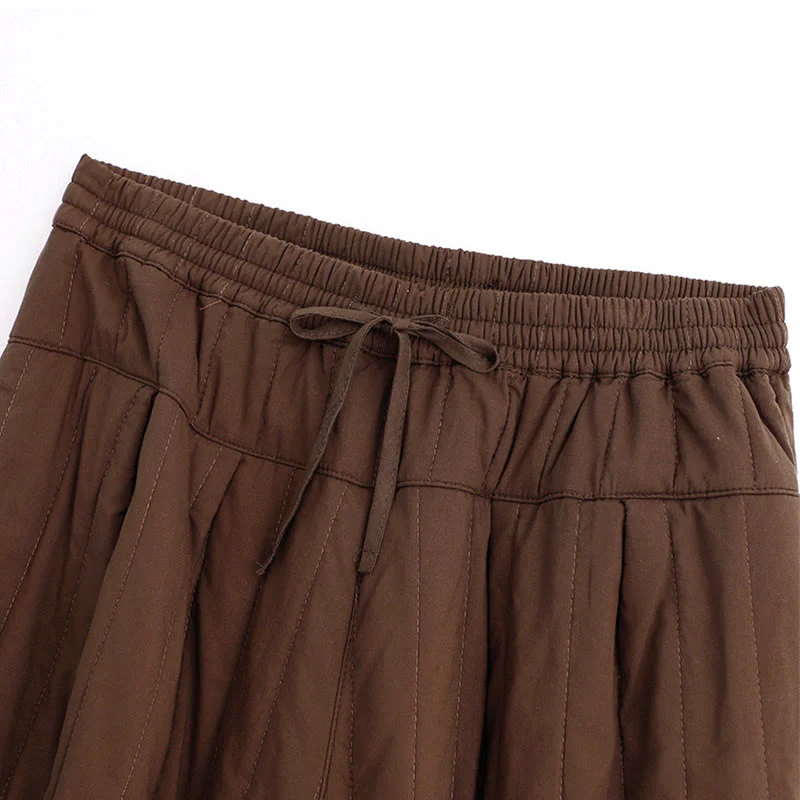 Pantaloni harem da donna in cotone con tasche e design a tinta unita invernale Buddha Stones - Image 17