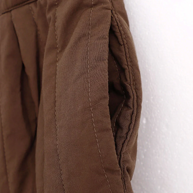 Pantaloni harem da donna in cotone con tasche e design a tinta unita invernale Buddha Stones - Image 18