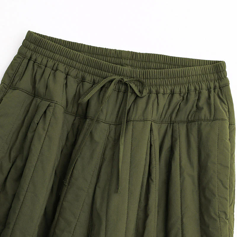 Pantaloni harem da donna in cotone con tasche e design a tinta unita invernale Buddha Stones - Image 23